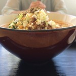 茶月斎 - 【2016年08月】担々麺定食の担々麺をとこから、器がオシャレです。