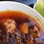 茶月斎 - 【2016年08月】麻婆豆腐定食の麻婆豆腐、割とオイリーにも見えます。