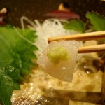 日本料理 とくを - 天然平目縁側（アップ）