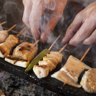 What is ○Kin's big thought that is put into a small yakitori?