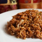 Spare ribs black fried rice