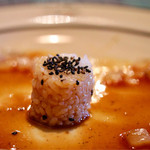 しょうゆ亭 - 残ったソースにご飯を染み込ませると美味しいです！