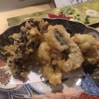 旬菜 おぐら家 - 鱧と舞茸の天ぷら