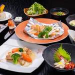 Kiraku Dokoro Danka - 各種宴会におススメの3,500円料理コースの一例。