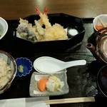 日本料理　　銀扇 - 鯛めし御膳天ぷら付き：1,280円