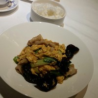 四川名菜 川府 - 2016.11)豚肉、キクラゲ、玉子炒め