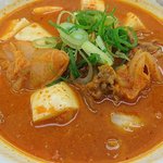 松屋 - 松屋 本蓮沼店 期待以上の辛さが嬉しい豆腐キムチチゲ膳