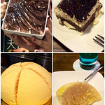 イタリアンバール ミーオ - 写真上「ティラミス」(600円)→4分の1カット、写真下「まーるいチーズスフレ」(1400円)→6分の1カット。