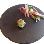 レストラン マノワ - 前菜（さんまの炙りとフリット）（2016.10）