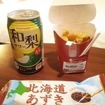 セイコーマート - ホットシェフフライドポテト130円 北海道あずき100円 ＲＢ和梨サワー108円