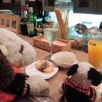 bistro D - ドリンクは、ボキは白ワイン、ちびつぬはオレンジジュースに。
      ビストロDさんも安定の美味しさだね～
      ボキらが阿倍野で一押しのイタリアンのお店です！！
      