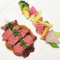 レストラン シャルム - 牛ハラミのステーキ　リヨン風オニオンソース