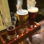 カフェ アンド クラフトビール ダイニング ソウルバード - 【3，4杯目】中央が山椒エール、右がアゲインスト