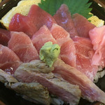 魚貞 - 鮪三種丼（赤身、ほほ肉、とろ） ¥930