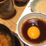 富士喜 - 牛カツのつけダレは写ってないわさび醤油含め3種類