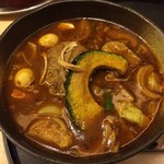 ブルックスカレー食堂 - 【2016年08月】黄金ブレンドハンバーグスープカレーのアップ。