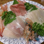新潟本町 鈴木鮮魚 - お造り　おまかせ盛り合わせ。