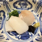 銀座 しのはら - 明石の鯛とハリイカ