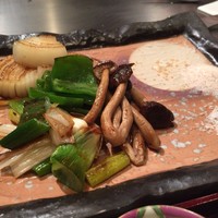 鉄板焼 赤坂 - お野菜も、絶品。下仁田ネギでした。