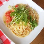 ミディリュヌ - キャベツとトマト、アサリのあっさりパスタセット　1,130円　2016/11