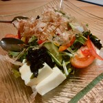 個室居酒屋ぼんた - 「豆腐と水菜のサラダ」