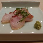 鮨 とかみ - 金目鯛塩漬け
      