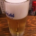 串焼き なみごろ - 生ビール(アサヒ)