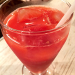 ピッツェリア　イルソーレ　天サン - 真っ赤なオレンジジュース