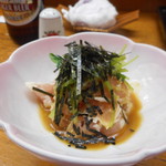 かわ広 - ここから７枚は昼呑み会食　鶏山葵(葉山葵)