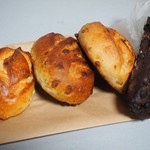 ブレッドアーエスプレッソ - 左から、ホワイトチョコ＆マカダミア、アールグレイ、キャラメルナッツ、ショコラ