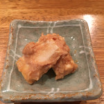 手打ち蕎麦切り 新川 - お味見の、クリームチーズの酒粕味噌漬け