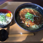 ログテラス - まぐろラーメン＆ミニ釜揚げシラス丼セット1,300円