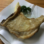 うえ山 - モモの素揚げ、開いていてこれは抜群に美味しい！！！