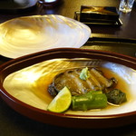 つる幸 - 鮑のステーキ