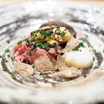 虎白 - 冷し物　牛　雲丹