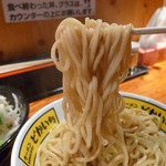 ラーメン　どかいち - 今夜はあつ盛りなので、輪郭ボヤ～ンな極太麺（2016年11月3日）
