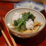 銀座 しのはら - 鱧と松茸と春菊のしゃぶしゃぶ