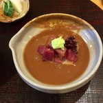 江戸前晋作 - 鮪茶漬けの鮪 & たれ