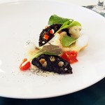 アマルフィ - ホウボウのフリットと温野菜　レモンの泡とカリフラワーのソースを添えて