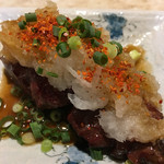 焼き鳥 てつ屋 - いつもの「牛ハラミおろしポン酢串」