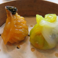 香港1997 銀座店 - 本日の点心二種：野菜、海老2