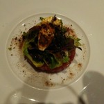 フレンチレストラン フルーヴ - マグロとアボカドのタルト