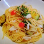オステリア ミオ・バール - ヒラマサと有機野菜のアーリオオーリオ
