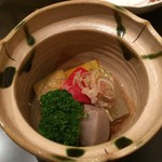 お料理 哲也 - 福コースの根菜炊き合わせ