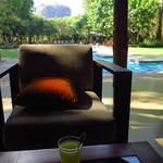 Hotel Sigiriya - プール越しに見えるシギリアロック