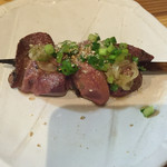 焼き鳥　さいとう - 炙りレバーゴマ