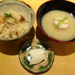 旬和風食彩 さとう - 栗ご飯・白味噌の中にエビイモ
