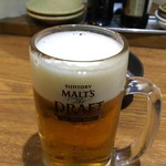 俺の魚を食ってみろ!! - 生ビール