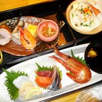 吉祥寺庭宴 - お刺身御膳（刺身５種・珍味６種）