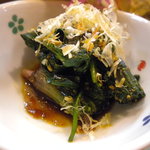 ふぐ料理無風 - ほうれん草のお浸し